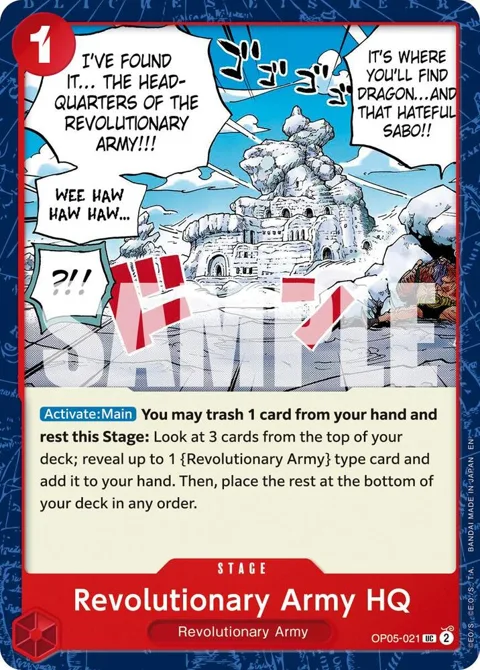 Revolutionary Army HQ Reprint OP05-021 One Piece card from Premium Booster -The Best- Vol. 2