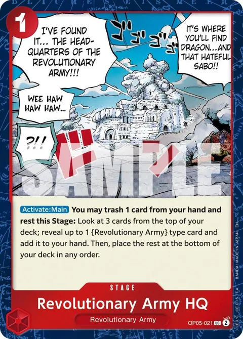 Revolutionary Army HQ Pirate Foil OP05-021 One Piece card from Premium Booster -The Best- Vol. 2