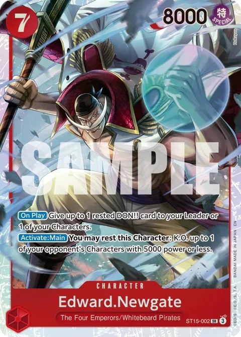 Edward.Newgate Reprint ST15-002 One Piece card from Premium Booster -The Best- Vol. 2
