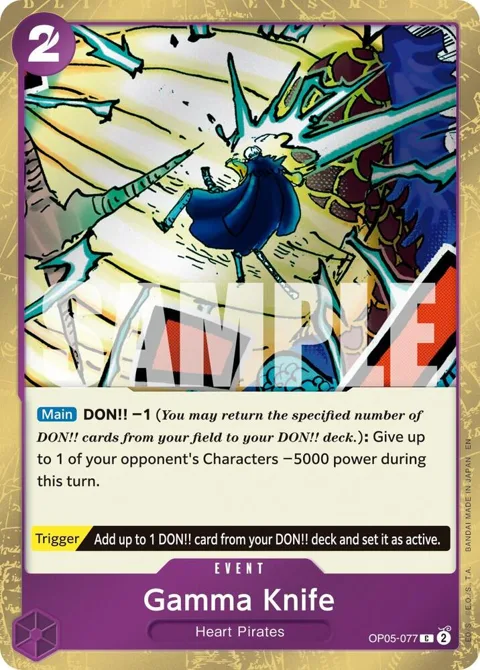 Gamma Knife Pirate Foil OP05-077 One Piece card from Premium Booster -The Best- Vol. 2