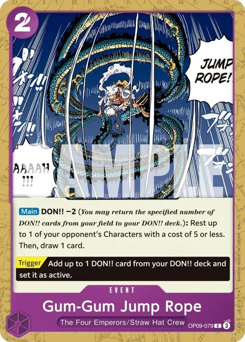 Gum-Gum Jump Rope Reprint OP09-079 One Piece card from Premium Booster -The Best- Vol. 2