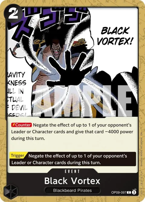 Black Vortex Reprint OP09-097 One Piece card from Premium Booster -The Best- Vol. 2