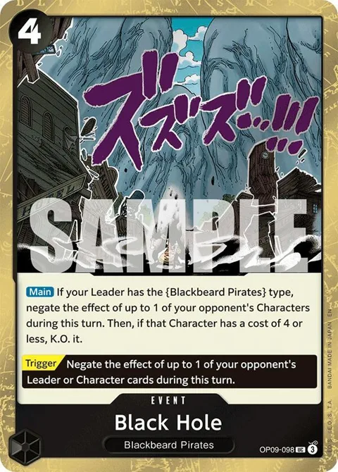 Black Hole Pirate Foil OP09-098 One Piece card from Premium Booster -The Best- Vol. 2