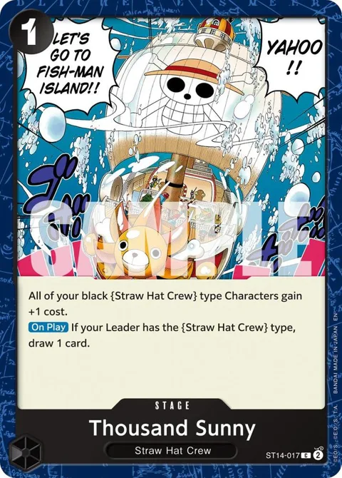 Thousand Sunny Reprint ST14-017 One Piece card from Premium Booster -The Best- Vol. 2