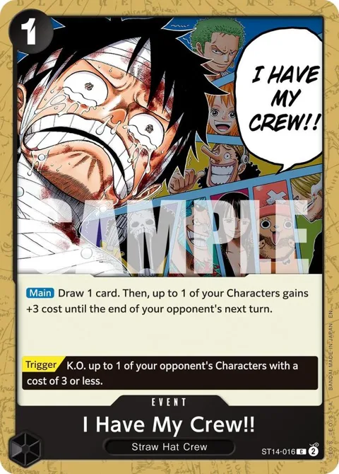 I Have My Crew!! Reprint ST14-016 One Piece card from Premium Booster -The Best- Vol. 2