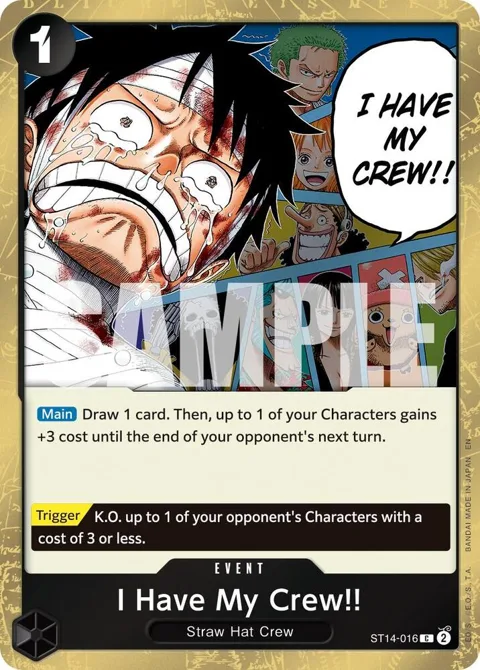 I Have My Crew!! Pirate Foil ST14-016 One Piece card from Premium Booster -The Best- Vol. 2