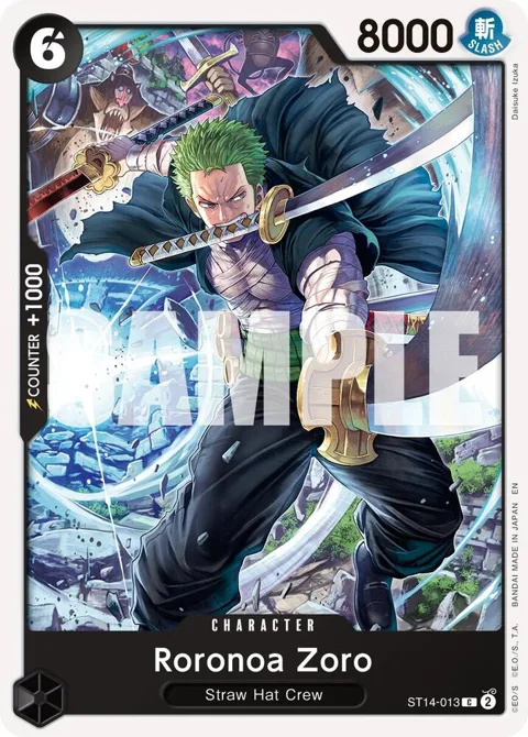 Roronoa Zoro Reprint ST14-013 One Piece card from Premium Booster -The Best- Vol. 2