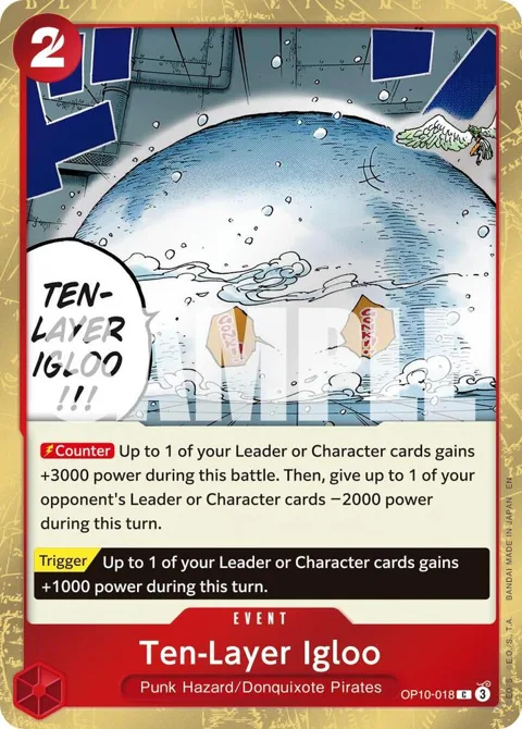 Ten-Layer Igloo Pirate Foil OP10-018 One Piece card from Premium Booster -The Best- Vol. 2