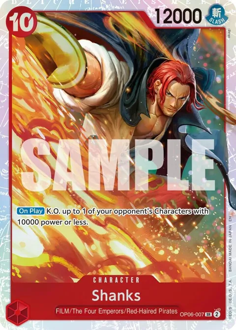 Shanks Reprint OP06-007 One Piece card from Premium Booster -The Best- Vol. 2