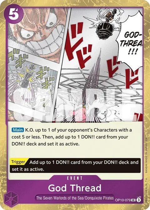 God Thread Pirate Foil OP10-079 One Piece card from Premium Booster -The Best- Vol. 2