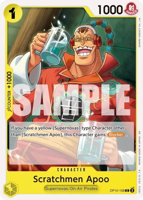 Scratchmen Apoo Reprint OP10-108 One Piece card from Premium Booster -The Best- Vol. 2