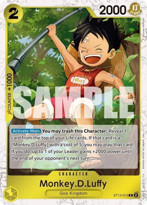 Monkey.D.Luffy Pirate Foil ST13-014 One Piece card from Premium Booster -The Best- Vol. 2