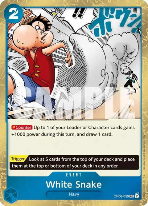White Snake Pirate Foil OP06-059 One Piece card from Premium Booster -The Best- Vol. 2