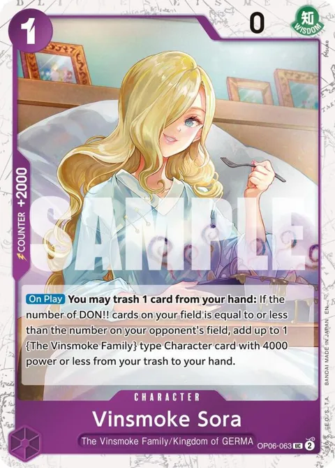 Vinsmoke Sora Pirate Foil OP06-063 One Piece card from Premium Booster -The Best- Vol. 2