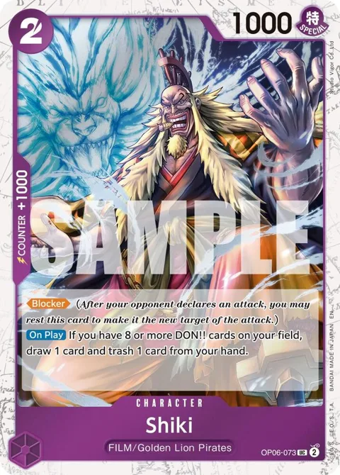 Shiki Pirate Foil OP06-073 One Piece card from Premium Booster -The Best- Vol. 2