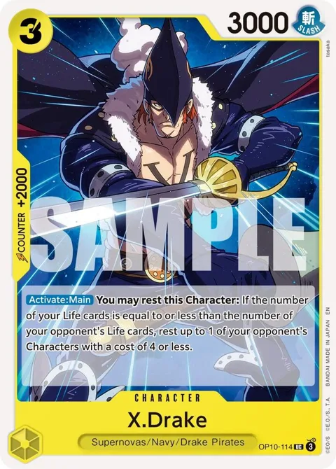 X.Drake Reprint OP10-114 One Piece card from Premium Booster -The Best- Vol. 2