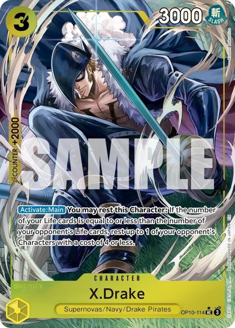 X.Drake Alt Art OP10-114 One Piece card from Premium Booster -The Best- Vol. 2