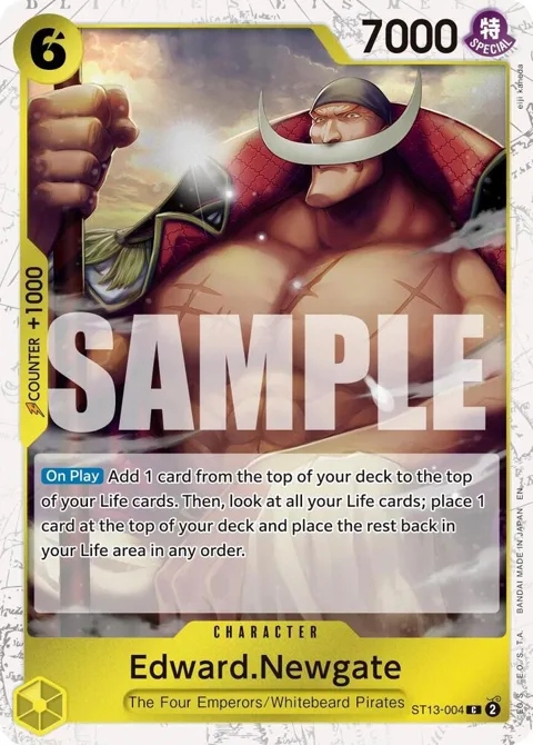 Edward.Newgate Pirate Foil ST13-004 One Piece card from Premium Booster -The Best- Vol. 2
