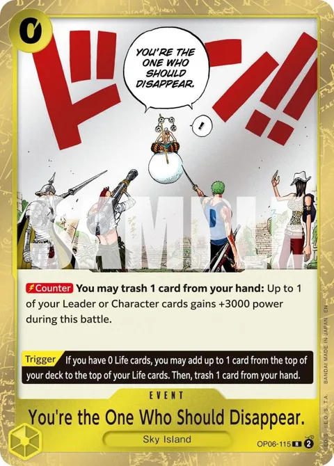 You're the One Who Should Disappear Reprint OP06-115 One Piece card from Premium Booster -The Best- Vol. 2