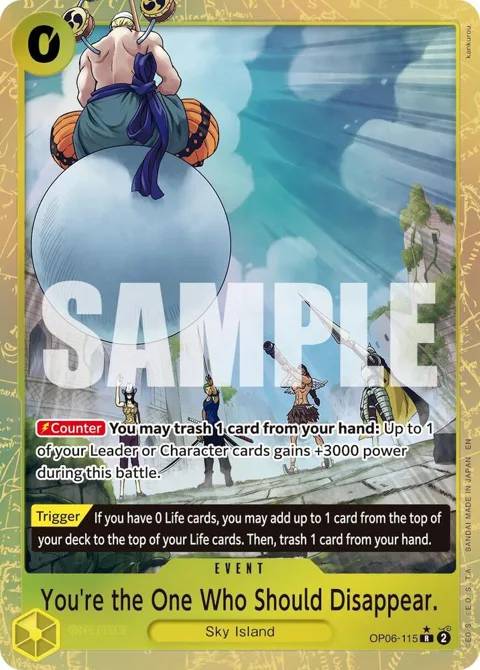 You're the One Who Should Disappear Alt Art OP06-115 One Piece card from Premium Booster -The Best- Vol. 2