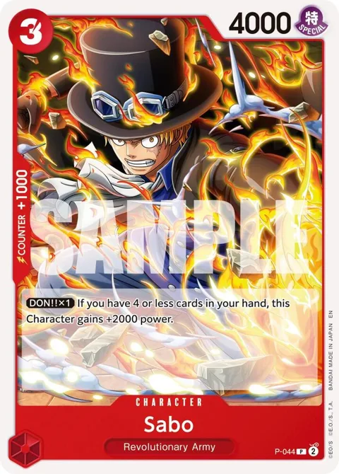 Sabo Reprint P-044 One Piece card from Premium Booster -The Best- Vol. 2