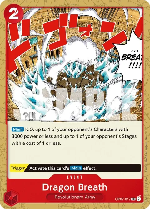 Dragon Breath Reprint OP07-017 One Piece card from Premium Booster -The Best- Vol. 2