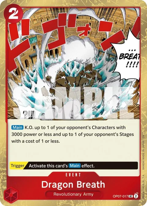 Dragon Breath Pirate Foil OP07-017 One Piece card from Premium Booster -The Best- Vol. 2