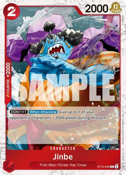 Jinbe Pirate Foil ST10-005 One Piece card from Premium Booster -The Best- Vol. 2