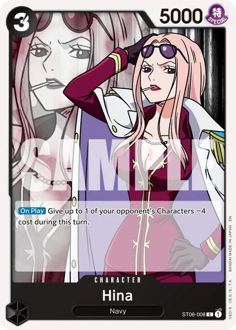 Hina Reprint ST06-008 One Piece card from Premium Booster -The Best- Vol. 2