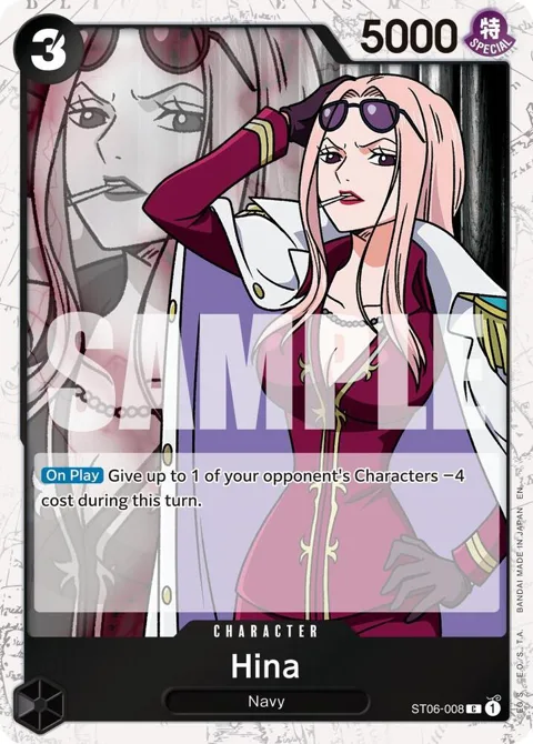 Hina Pirate Foil ST06-008 One Piece card from Premium Booster -The Best- Vol. 2