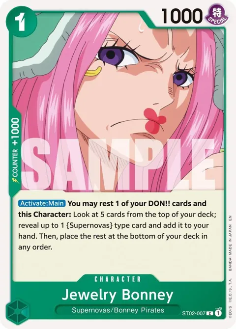 Jewelry Bonney Reprint ST02-007 One Piece card from Premium Booster -The Best- Vol. 2