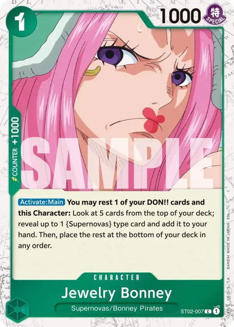 Jewelry Bonney Pirate Foil ST02-007 One Piece card from Premium Booster -The Best- Vol. 2