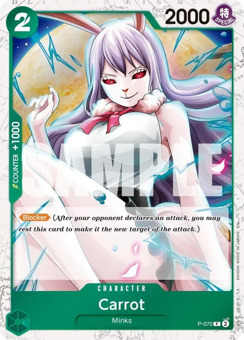 Carrot Pirate Foil P-070 One Piece card from Premium Booster -The Best- Vol. 2