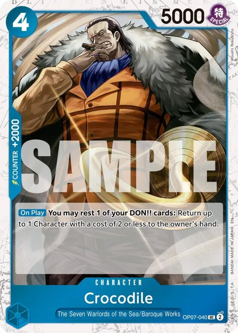 Crocodile Pirate Foil OP07-040 One Piece card from Premium Booster -The Best- Vol. 2