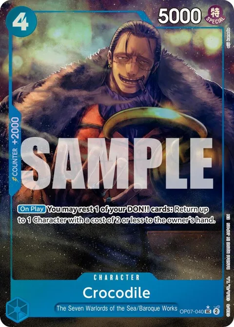 Crocodile Alt Art OP07-040 One Piece card from Premium Booster -The Best- Vol. 2