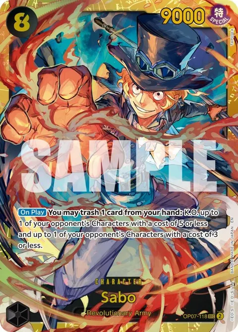 Sabo Reprint OP07-118 One Piece card from Premium Booster -The Best- Vol. 2
