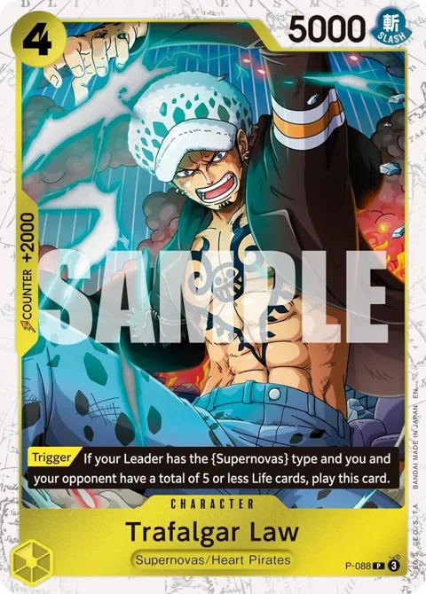 Trafalgar Law Pirate Foil P-088 One Piece card from Premium Booster -The Best- Vol. 2