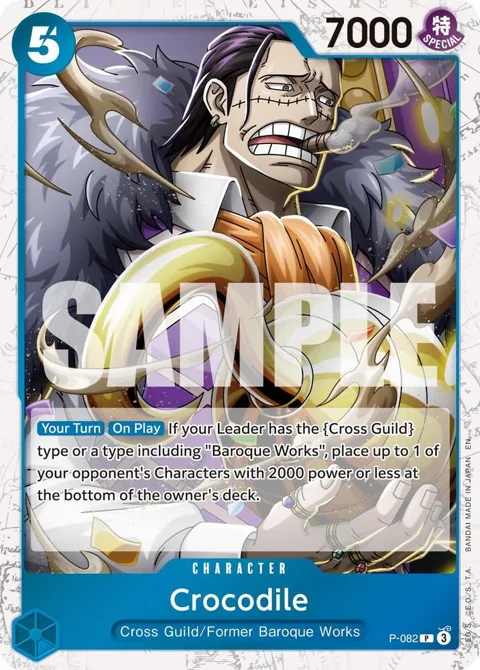 Crocodile Pirate Foil P-082 One Piece card from Premium Booster -The Best- Vol. 2
