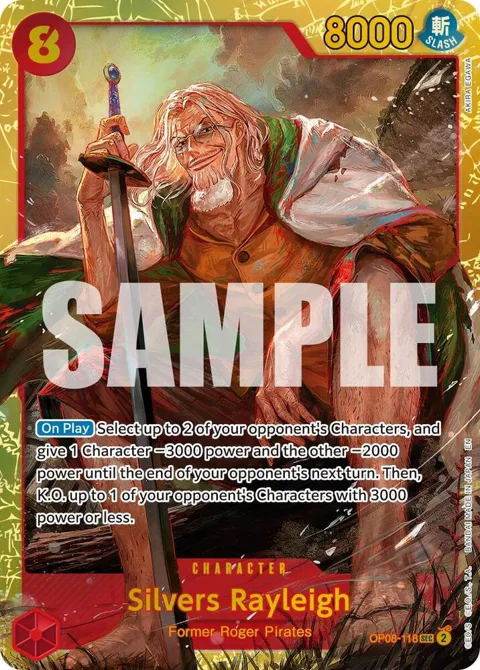 Silvers Rayleigh Reprint OP08-118 One Piece card from Premium Booster -The Best- Vol. 2