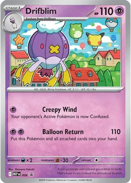 Drifblim - 006 Cosmos Holo #006 Holofoil Pokémon card from Mega Evolution Promo