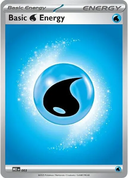 Basic Water Energy - 003 #3 Pokémon card from Mega Evolution Energies