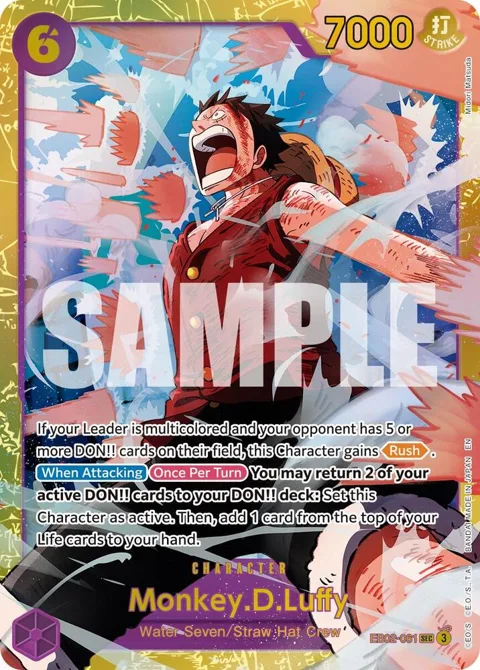 Monkey.D.Luffy Reprint EB02-061 One Piece card from Premium Booster -The Best- Vol. 2
