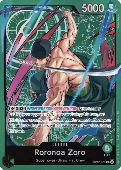 Roronoa Zoro Zoro Deck OP12-020 One Piece card from Learn Together Deck Set