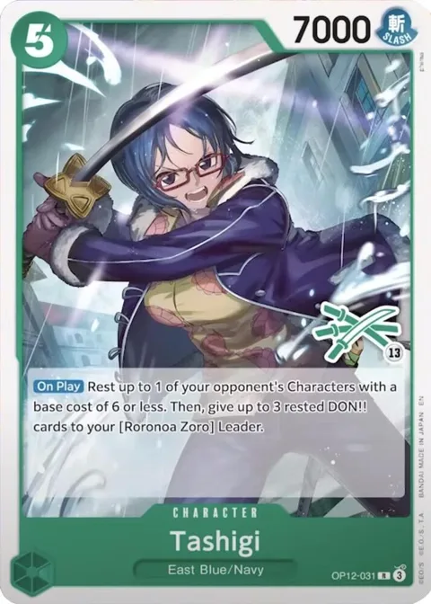 Tashigi Zoro Deck OP12-031 One Piece card from Learn Together Deck Set
