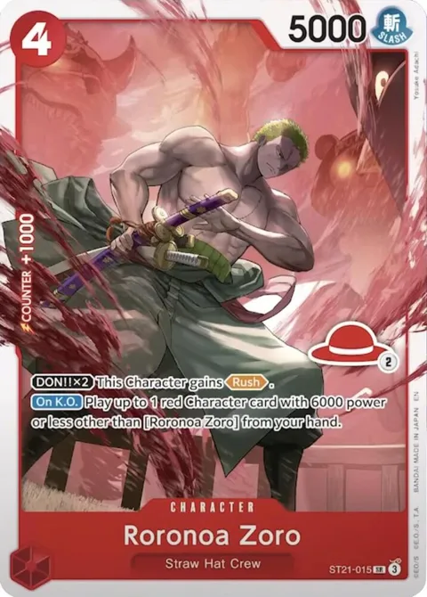 Roronoa Zoro Luffy Deck ST21-015 One Piece card from Learn Together Deck Set