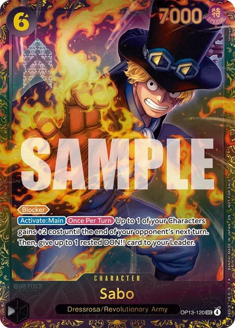 Sabo Store Treasure Cup 2025 OP13-120 One Piece card from One Piece Promotion Cards