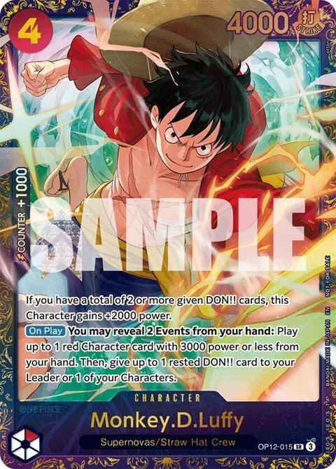 Monkey.D.Luffy Treasure Cup 2025 OP12-015 One Piece card from One Piece Promotion Cards