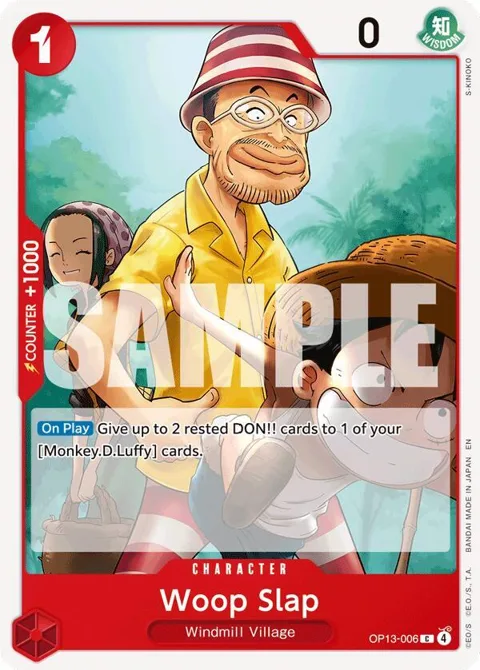 Woop Slap OP13-006 One Piece card from Carrying On His Will