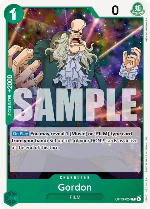 Gordon OP13-024 One Piece card from Carrying On His Will