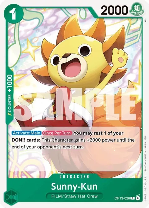 Sunny-Kun OP13-026 One Piece card from Carrying On His Will
